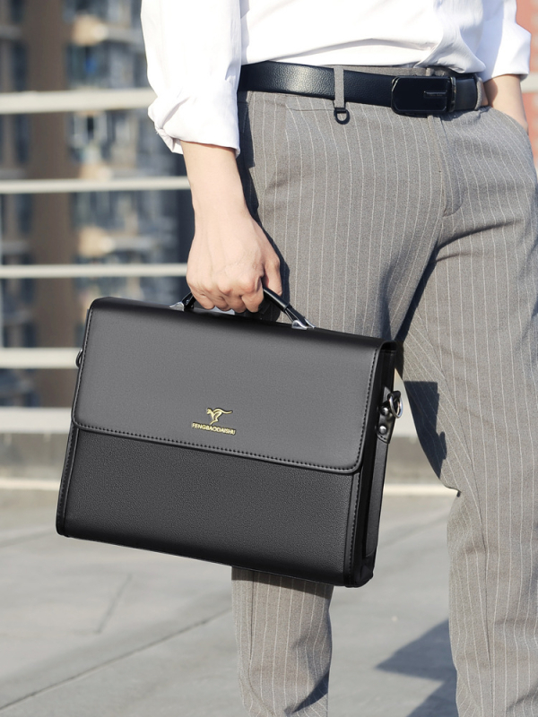 PU ādas biznesa soma, daudzslāņu, liela ietilpība, poliestera odere, nodilumizturīga, biznesa braucieniem