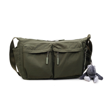 Női Tote táska utcai divat stílusban, nylonból, vízszintes négyzet alak, cipzáras nyitás