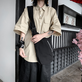 Мъжка чанта през рамо с жилетен стил, ултралека, Оксфорд тъкан, градски стил, за ежедневна употреба