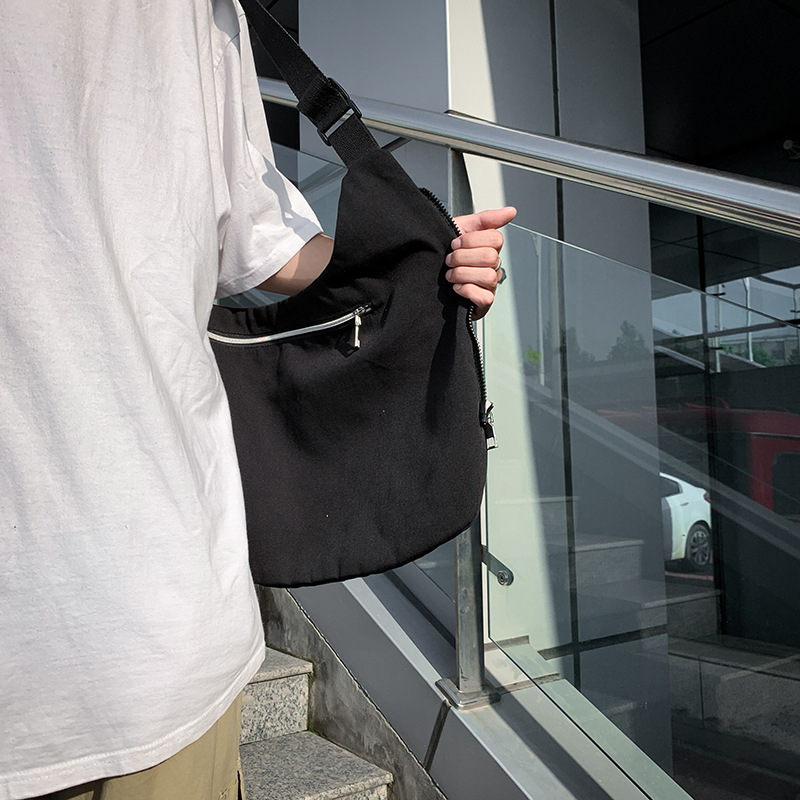 Geantă de umăr pentru bărbați - stil vestă, ultraușoară, țesătură Oxford, stil urban, pentru utilizare zilnică