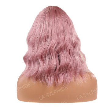 Περούκα lc210-1N — Θερμοανθεκτικό ινίδιο, Qi φράντζες, μακριά σγουρά μαλλιά