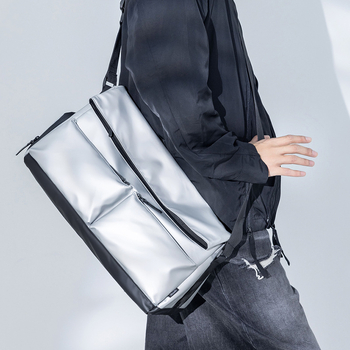 Idigi τσάντα γυμναστηρίου με διαχωρισμό στεγνού/υγρού, 20-35L, δερμάτινο φιλμ, αδιάβροχη, επεκτασιμότητα