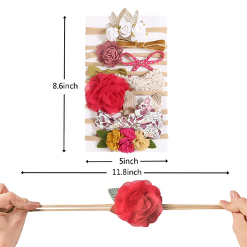 Plaukų juosta su kaspinu, Princesių serija, iš audinio, tinkama vaikams 0–3, 3–6 ir 6–10 metų