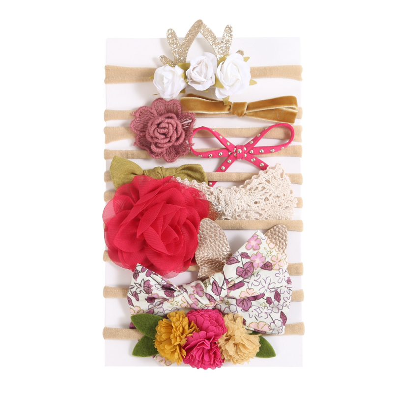 Plaukų juosta su kaspinu, Princesių serija, iš audinio, tinkama vaikams 0–3, 3–6 ir 6–10 metų