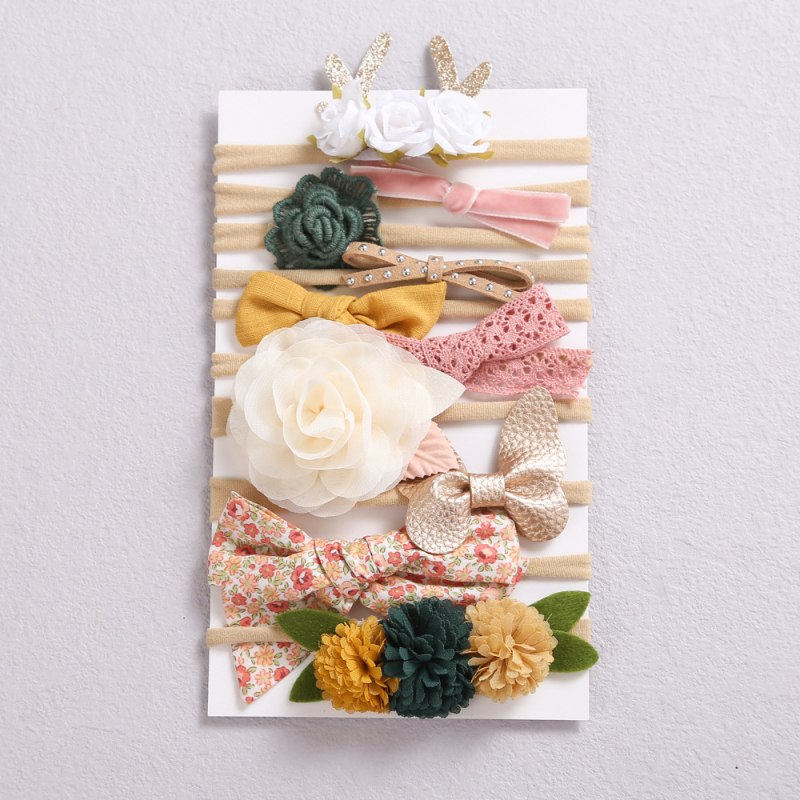 Plaukų juosta su kaspinu, Princesių serija, iš audinio, tinkama vaikams 0–3, 3–6 ir 6–10 metų