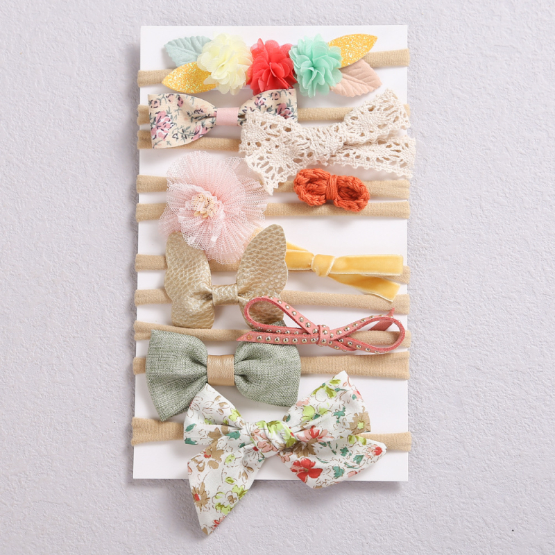 Plaukų juosta su kaspinu, Princesių serija, iš audinio, tinkama vaikams 0–3, 3–6 ir 6–10 metų