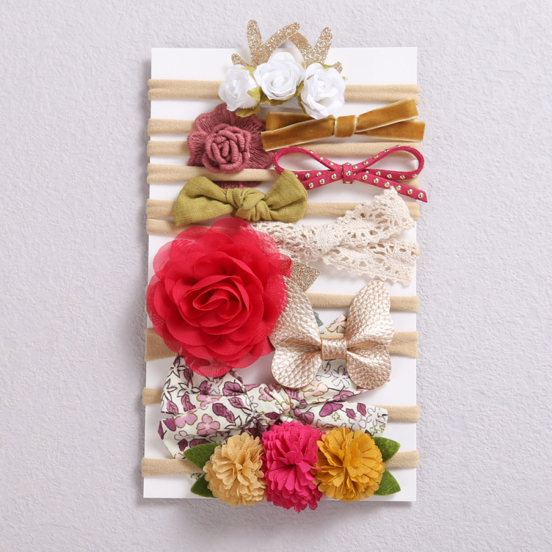 Plaukų juosta su kaspinu, Princesių serija, iš audinio, tinkama vaikams 0–3, 3–6 ir 6–10 metų