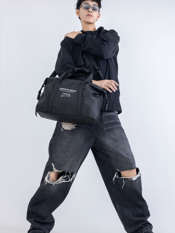 Idigi Unisex Τσάντα Ταξιδιού Διαγώνιας Ωμής 20–35L, PU Ανθεκτικό στην Φθορά, Διαχωρισμός Ξηρού/Υγρού, Αστικός Στυλ για Αναψυχή