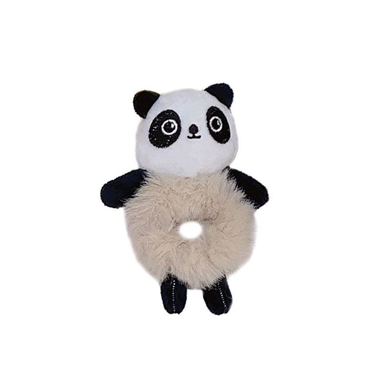 Pliušinis karikatūrinis gyvūnėlio plaukų gumos rišiklis – rankų darbo, aukštas elastingumas, vaikams