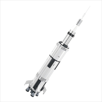 Lego-kompatibilis Apollo Saturn V építőblokkok LED-fényfunkcióval, 800+ darab, ABS műanyag, DIY-barát