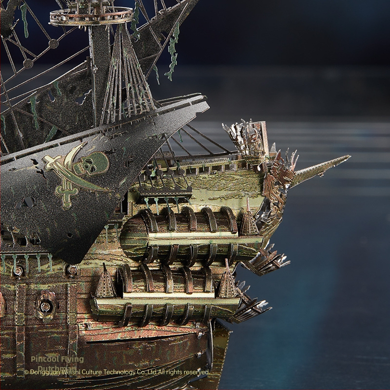 3D metalinė dėlionė Flying Dutchman – Pirates of the Caribbean iš Piececool – DIY žaislas 14+
