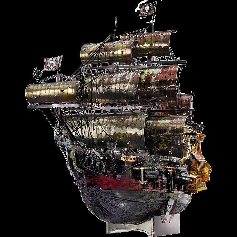 3D metalinė dėlionė Flying Dutchman – Pirates of the Caribbean iš Piececool – DIY žaislas 14+