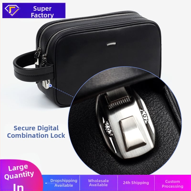 Swarden ανδρικό clutch – δέρμα κορυφαίου στρώματος βοοειδών, αστικός μινιμαλισμός, μεγάλος χώρος, αδιάβροχο και προστασία από κλοπή