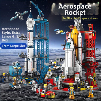 Lego‑kompatibil űrrepülőgép építő készlet, ABS műanyag, 800+ darab, 1,5 kg, DIY testreszabható