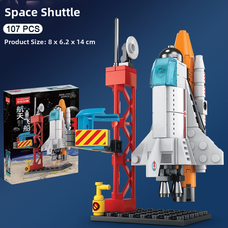 Lego‑kompatibil űrrepülőgép építő készlet, ABS műanyag, 800+ darab, 1,5 kg, DIY testreszabható