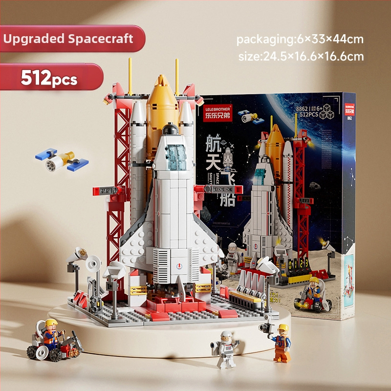 Lego‑kompatibil űrrepülőgép építő készlet, ABS műanyag, 800+ darab, 1,5 kg, DIY testreszabható