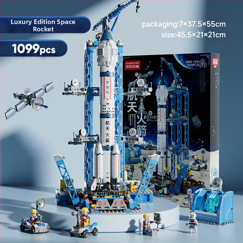 Lego‑kompatibil űrrepülőgép építő készlet, ABS műanyag, 800+ darab, 1,5 kg, DIY testreszabható