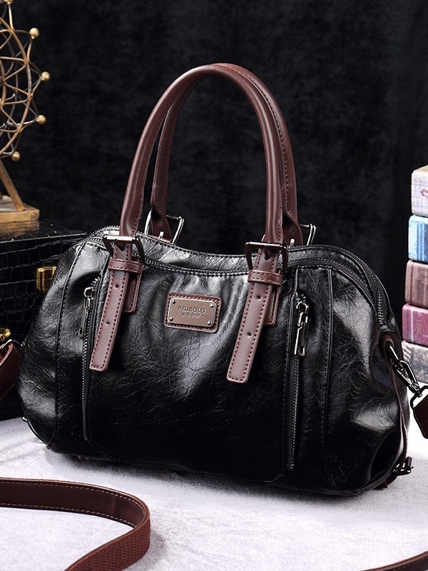 POLBOLO válltáska | kiváló minőségű anyagból készült szövet, nylon bélés, vízszintes négyzetes forma, cipzáros zseb, laminált cipzáras zseb, belső elválasztó, mindennapi használatra, tavasz 2025