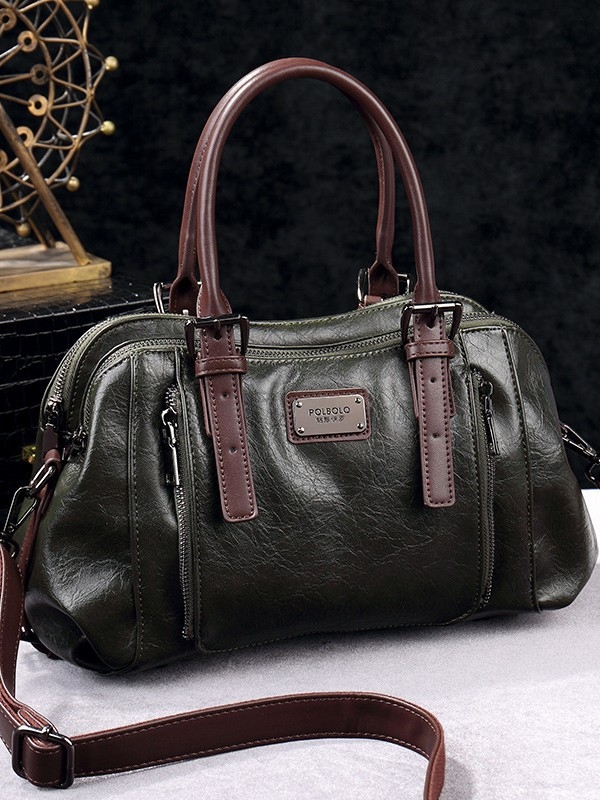 POLBOLO válltáska | kiváló minőségű anyagból készült szövet, nylon bélés, vízszintes négyzetes forma, cipzáros zseb, laminált cipzáras zseb, belső elválasztó, mindennapi használatra, tavasz 2025