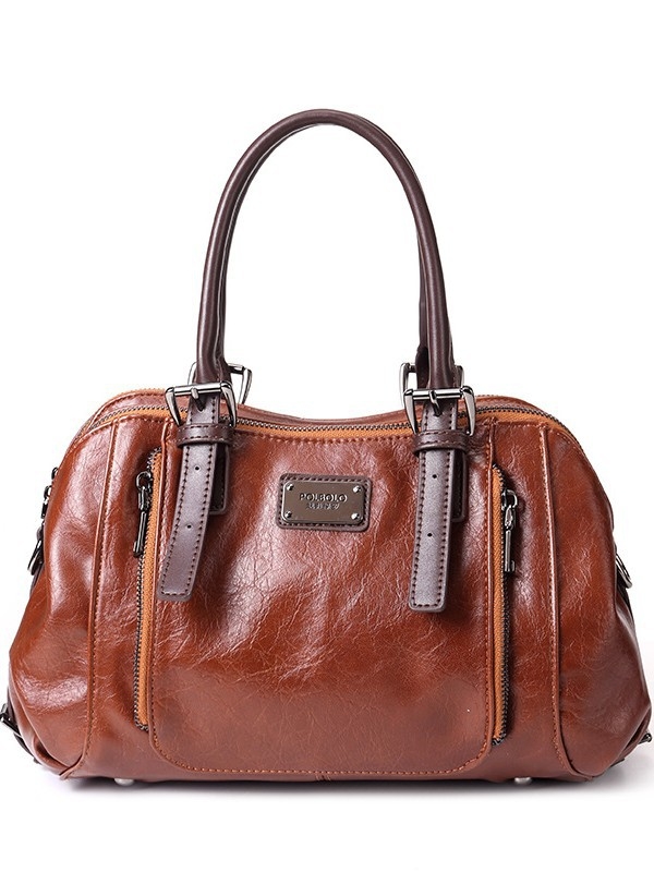 POLBOLO válltáska | kiváló minőségű anyagból készült szövet, nylon bélés, vízszintes négyzetes forma, cipzáros zseb, laminált cipzáras zseb, belső elválasztó, mindennapi használatra, tavasz 2025