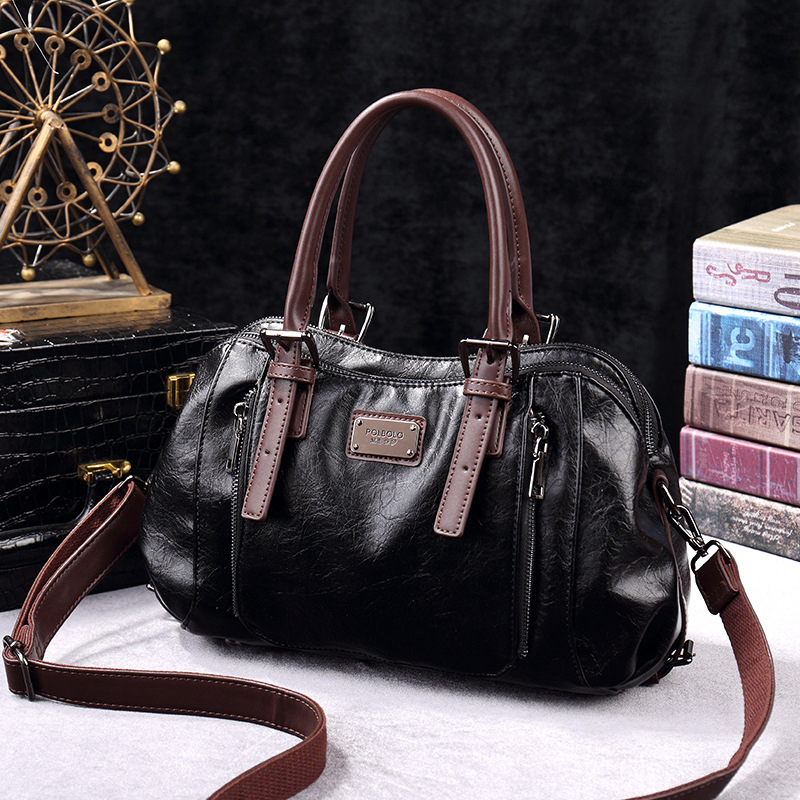 POLBOLO válltáska | kiváló minőségű anyagból készült szövet, nylon bélés, vízszintes négyzetes forma, cipzáros zseb, laminált cipzáras zseb, belső elválasztó, mindennapi használatra, tavasz 2025