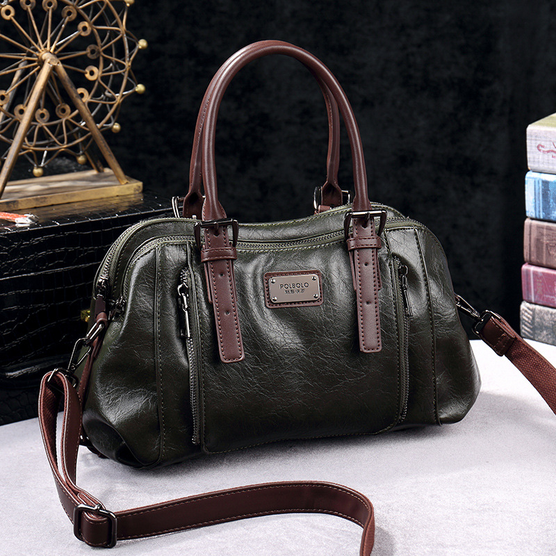 POLBOLO válltáska | kiváló minőségű anyagból készült szövet, nylon bélés, vízszintes négyzetes forma, cipzáros zseb, laminált cipzáras zseb, belső elválasztó, mindennapi használatra, tavasz 2025