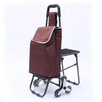 Αναδιπλούμενο καρότσι αγορών με τρίγωνους τροχούς – αλουμινένιο κράμα, μέγιστο φορτίο 25 kg, κινητό, μοντέρνο μινιμαλιστικό στυλ