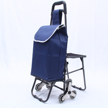 Αναδιπλούμενο καρότσι αγορών με τρίγωνους τροχούς – αλουμινένιο κράμα, μέγιστο φορτίο 25 kg, κινητό, μοντέρνο μινιμαλιστικό στυλ