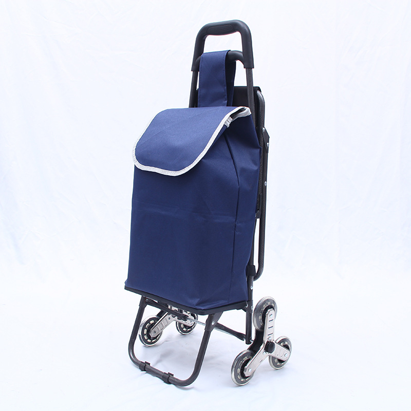 Αναδιπλούμενο καρότσι αγορών με τρίγωνους τροχούς – αλουμινένιο κράμα, μέγιστο φορτίο 25 kg, κινητό, μοντέρνο μινιμαλιστικό στυλ