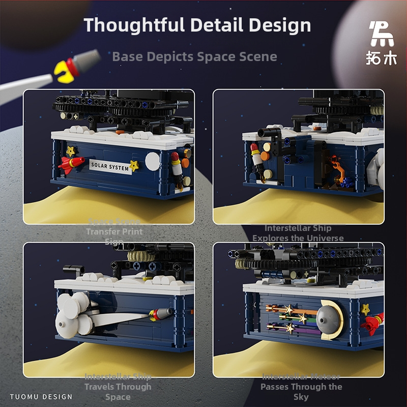 Kosmosa kuģa elektriskie bloki Tuomu ABS plastmasa, 7–14 gadi, neto svars 0,1 kg