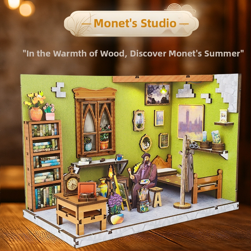 Ξύλινο παζλ για χειροποίητη συναρμολόγηση μικρής σκηνής — εκπαιδευτικό παιχνίδι, δημιουργικό διακοσμητικό αντικείμενο, μάρκα Y-TOP, για άτομα 15–35 ετών