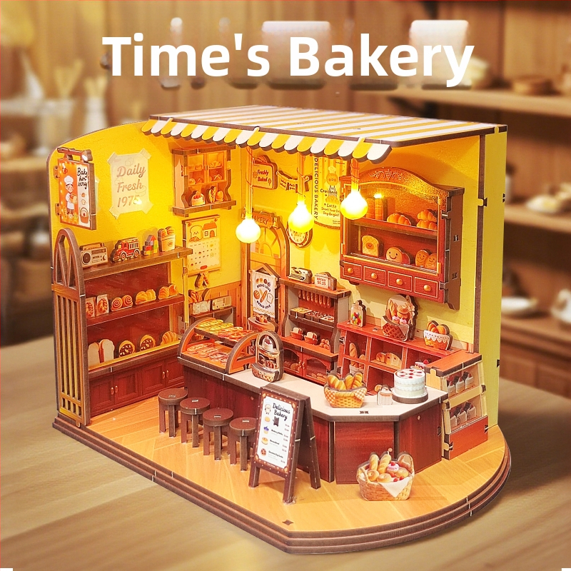 Ξύλινο παζλ για χειροποίητη συναρμολόγηση μικρής σκηνής — εκπαιδευτικό παιχνίδι, δημιουργικό διακοσμητικό αντικείμενο, μάρκα Y-TOP, για άτομα 15–35 ετών