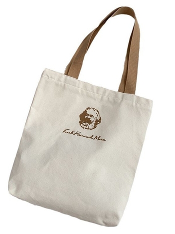 HANQIN vászontáska vertikális négyzetes formával, cipzár, ID-zseb és dupla vállpánt