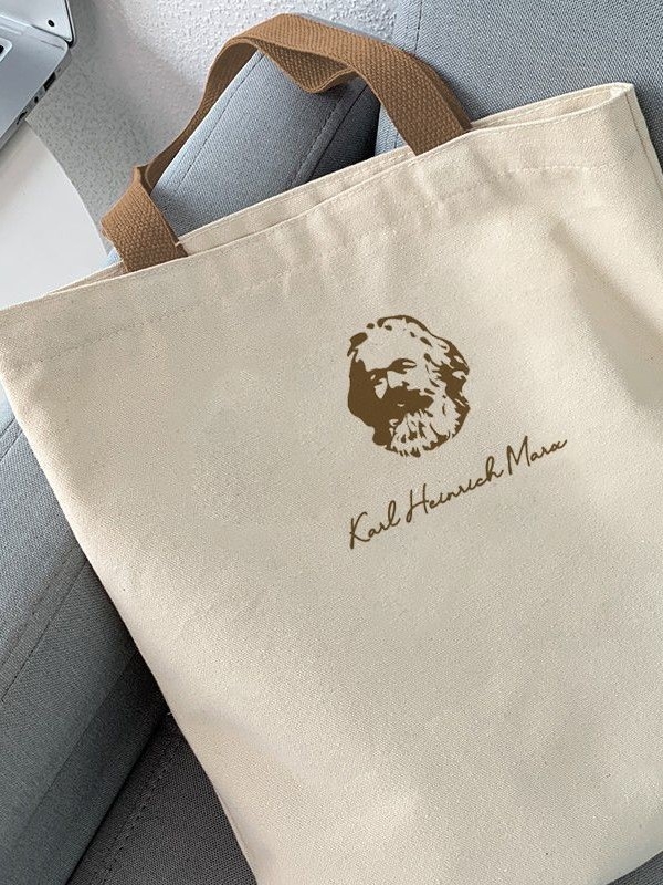 HANQIN vászontáska vertikális négyzetes formával, cipzár, ID-zseb és dupla vállpánt