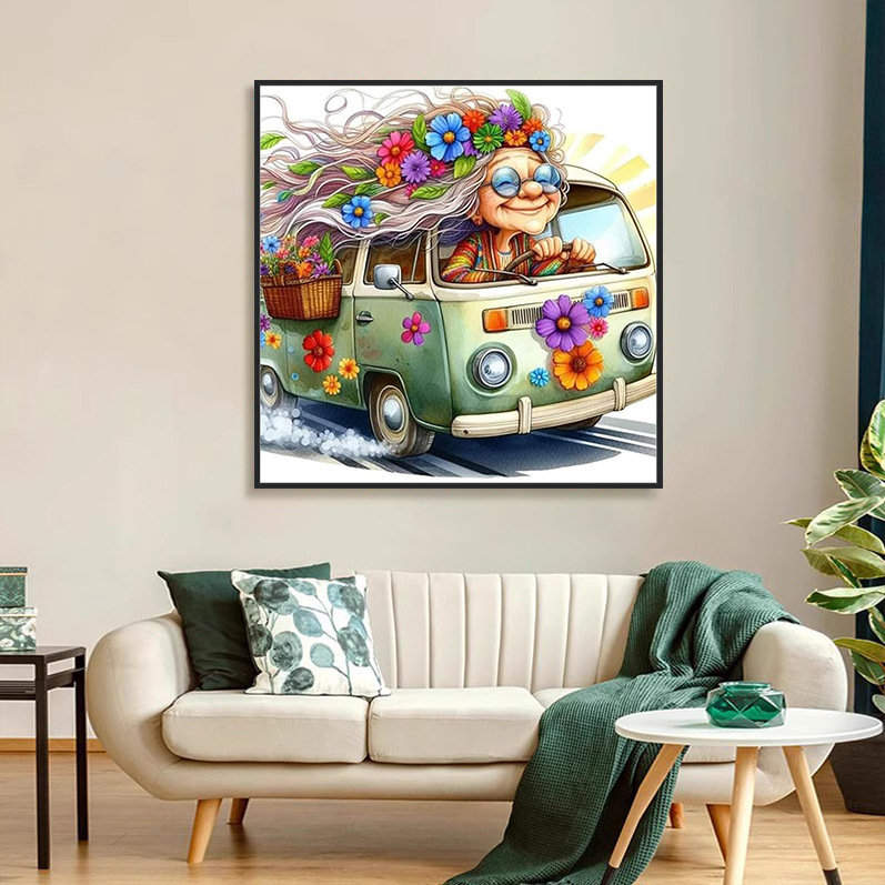 Σετ κεντήματος με σταυρούς – Τοπίο μοτίβο, βαμβακερό ύφασμα, 11CT, Meng linmei