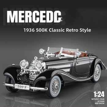 Модел на класически автомобил от сплав със звук и светлина, за деца 7–14 години