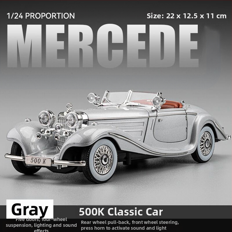 Модел на класически автомобил от сплав със звук и светлина, за деца 7–14 години
