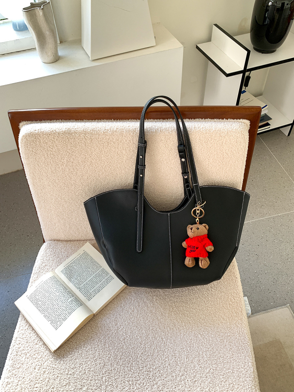 Határokon átívelő tote táska, PU anyag, trapéz alak, nagy kapacitás, mágneszár, belső cipzáras rekeszek, zseb telefonhoz és azonosítóhoz, Wing-Shaped retro koreai stílus