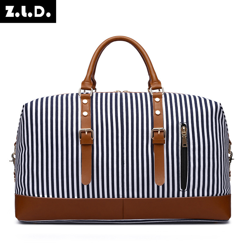 Zuolunduo Sávos Satchel Utazótáska, Vászon, 36–55 L, Modell 8655t
