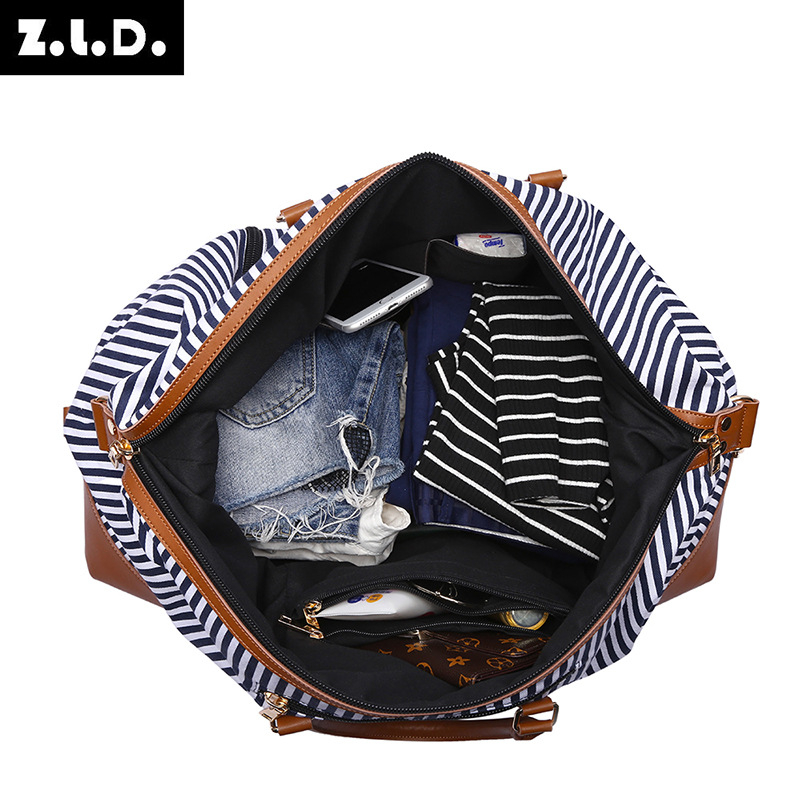 Zuolunduo Sávos Satchel Utazótáska, Vászon, 36–55 L, Modell 8655t