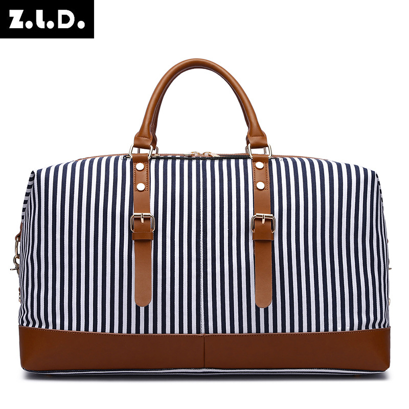 Zuolunduo Sávos Satchel Utazótáska, Vászon, 36–55 L, Modell 8655t