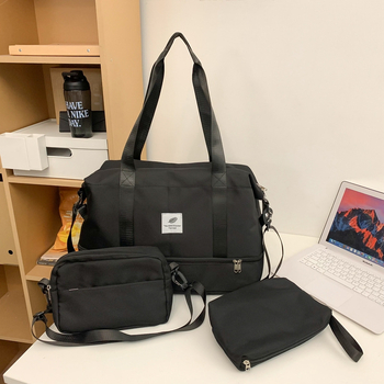 Σετ τριών τσαντών για αθλητικά ταξίδια - νάιλον, πολύ ελαφρύ, ανθεκτικό στη φθορά, Unisex, στυλ Αναψυχής-Ταξίδια (Χωρητικότητα: 20-35L)