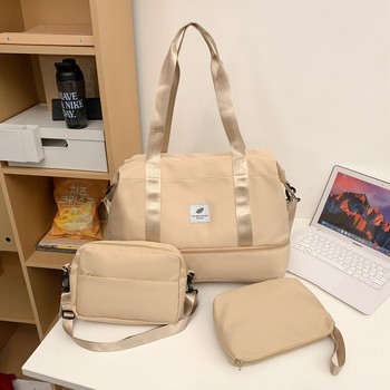 Σετ τριών τσαντών για αθλητικά ταξίδια - νάιλον, πολύ ελαφρύ, ανθεκτικό στη φθορά, Unisex, στυλ Αναψυχής-Ταξίδια (Χωρητικότητα: 20-35L)