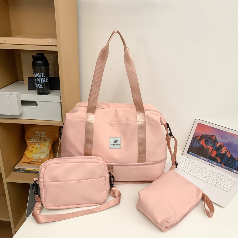 Három darabos sportos utazótáska készlet - nylonból, ultrakönnyű, kopásálló, uniszex, szabadidős utazási stílus (Kapacitás: 20-35L)