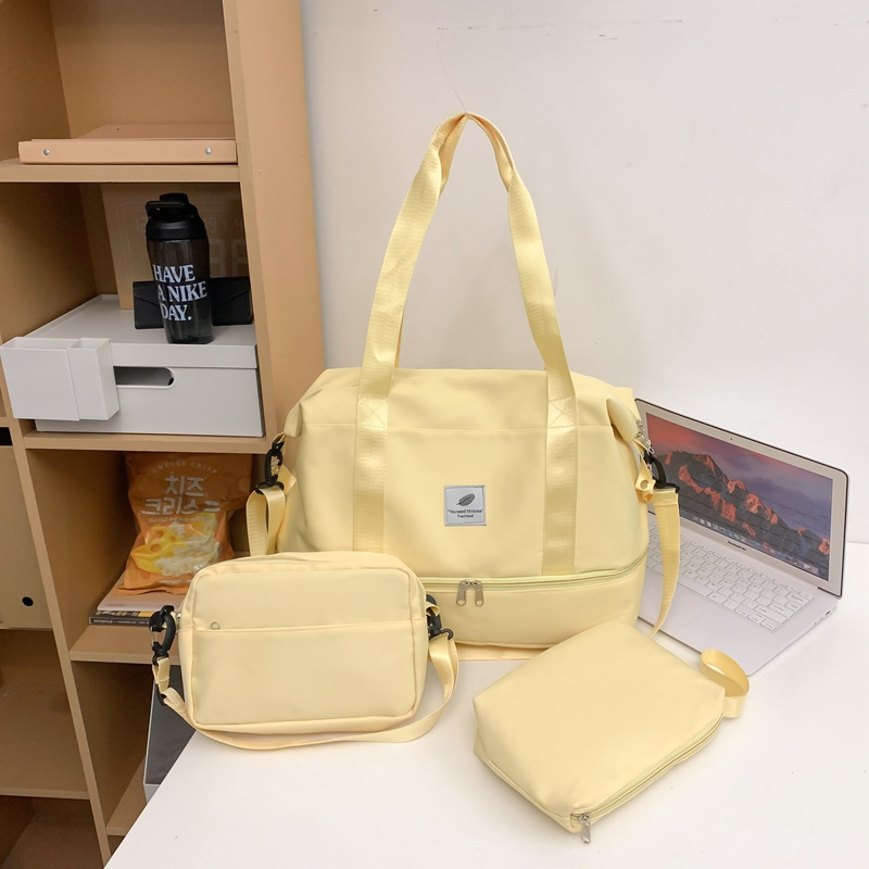 Három darabos sportos utazótáska készlet - nylonból, ultrakönnyű, kopásálló, uniszex, szabadidős utazási stílus (Kapacitás: 20-35L)