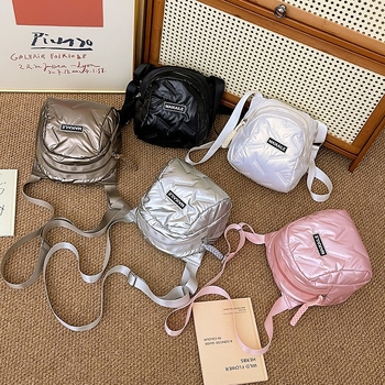 Geantă crossbody din PU, stil urban simplu, formă rotundă, închidere cu fermoar, buzunar intern cu fermoar