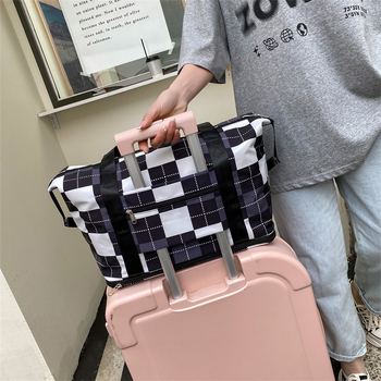 Ταξιδιωτική τσάντα - ελαφριά με διαχωρισμό υγρών/ξηρών, 36-55L, Oxford ύφασμα εξωτερικά, φερμουάρ, πολυεστερική επένδυση