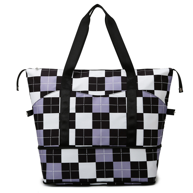 Utazótáska - könnyű, nedves-száraz szeparálás, 36-55L, Oxford anyag, cipzáras nyitás, poliészter bélés