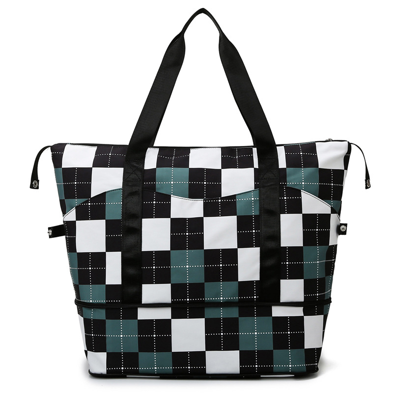 Utazótáska - könnyű, nedves-száraz szeparálás, 36-55L, Oxford anyag, cipzáras nyitás, poliészter bélés