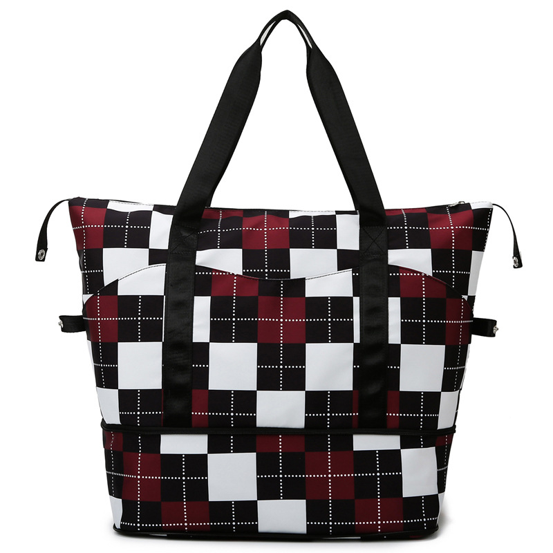 Utazótáska - könnyű, nedves-száraz szeparálás, 36-55L, Oxford anyag, cipzáras nyitás, poliészter bélés